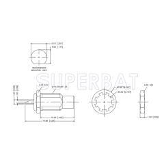 Superbat SMC Straight Female Jack Bulkhead Solder Cup RF Connector 50 Ohm