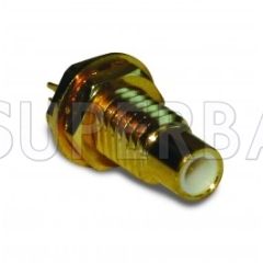Superbat SMC Straight Female Jack Bulkhead Solder Cup RF Connector 50 Ohm
