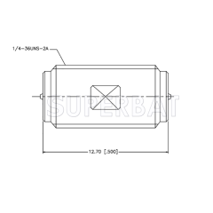 Superbat RP-SMA Jack (Male Pin) to RP-SMA Jack (Male Pin) RF Coaxial Adapter 50 Ohm Straight