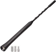 Superbat Universal Vehicle Roof Mount Rubber Antenna Mast 10 inch Flexible Car Antenna Replacement Compatible with Toyota Honda Chevrolet Nissan Ford Jeep Subaru GMC