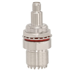 Superbat SO239 UHF Female to SMA Female Bulkhead Adapter M16 O-Ring Circle for RF Coax Cables Antenna SWR Meter Ham Radio Antenna Adapter