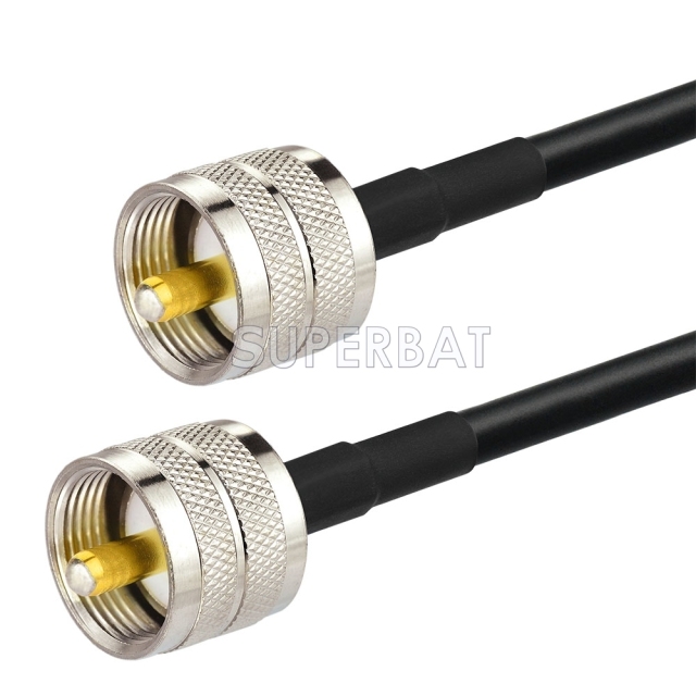 Superbat UHF(PL259) Plug Male to UHF(PL259) Plug Male Pigtail Jumper RG58 Extension Cable For Ham Radio Antenna Adapter Wire Assembly