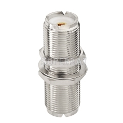 Adapter UHF Jack Female to UHF Jack Female Straight Bulkhead Type