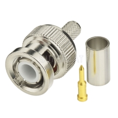 BNC Plug Male Connector Straight Crimp for RG58 LMR195