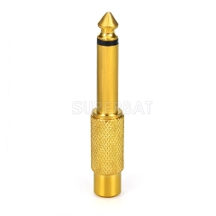 RCA Jack Female to 6.3mm Plug Male Adapter Straight