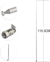 Superbat Telescopic FM Antenna for Stereo Receiver Indoor, FM Radio Antenna 75 Ohm UNBAL for Yamaha Onkyo Denon Table Top Home Theater Receiver Radio Receiver Antenna Tuner