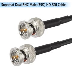Superbat 3G/6G HD SDI Cable BNC Cable 3ft Thin & Short (Belden 1855A) Supports HD-SDI/3G-SDI/4K/8K Camera Recorder Precision SDI Video Cable (2pcs)