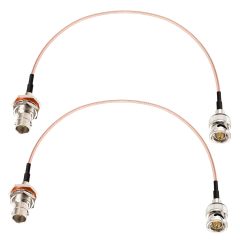 Superbat SDI Cable 12inch 2-Pack 75 Ohm BNC Male to BNC Female Bulkhead Cable for HD 3G SDI Recorder Camera Monitor Converter, SDI Video Cable