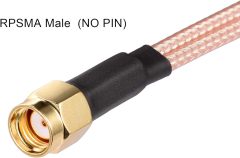 SUPERBAT RPSMA Coax Splitter Cable RP-SMA Plug to Dual RP-SMA Bulkhead Jack Cable 50ohm 6" for WiFi Antenna Router Security IP Camera Monitor Mini PCIE Card etc.