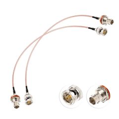 Superbat SDI Cable 12inch 2-Pack 75 Ohm BNC Male to BNC Female Bulkhead Cable for HD 3G SDI Recorder Camera Monitor Converter, SDI Video Cable
