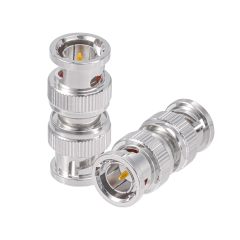 Superbat BNC Male to BNC Male Adapter 75 Ohm BNC Coupler Connector for 3G/6G HD SDI Cable Switcher CCTV Video Transmitter Camera System 2-Pack