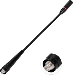 Superbat SMA Female Dual Band VHF/UHF 144/430MHz High Gain Soft Whip Antenna for Wouxun/TYT Radios Walkie Talkie etc.