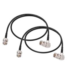 Superbat 3G 6G SDI Cable 2ft,BNC Male to Right Angle BNC Male 75 Ohm BNC Video Cable,Thin & Short Belden 1855A Coaxial Cable(2-Pack for HD Camera CCTV Monitor Video Switcher SDI Splitter etc