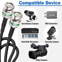 Superbat 12G SDI Cable 3ft 4K UHD SDI Video Cable 75 Ohm BNC Cable Supports 6G-SDI 12G-SDI 4k/8k Video 60fps Transmission,for Video Security Camera SDI Converter