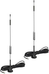 Superbat 7dBi External Magnetic Coil Antenna TS9 Connectors Antenna for Modem Dongle AT&T Nighthawk M5 / MR5100 M1 / MR1100, Verizon Jetpack 8800L MiFi Hotspots 2-Pack