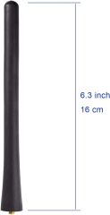 Bingfu Universal Vehicle Roof Mount Antenna Mast 6.3 inch Rubber Car Antenna Replacement Compatible with Ford Chevrolet GMC Jeep Dodge