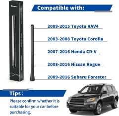Bingfu Universal Car Roof Antenna Replacement Compatible with Jeep Ford GMC Dodge Chevrolet Hyundai Infiniti Kia Toyota Nissan Chevy Chrysler 200 Fiat 500 Mazda 3 Subaru Forester Honda CRV Vehicle