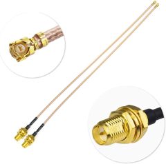 Bingfu U.FL IPX IPEX to RP-SMA Female Bulkhead Mount RG178 WiFi Antenna Adapter Coaxial Pigtail Cable 30cm 12 inch 2-Pack for WiFi Router Gateway Wireless Mini PCI Express PCIE Network Card Adapter