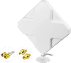 Bingfu High Gain 4G LTE Antenna 35dBi Panel MIMO SMA Male TS9 Antenna Compatible with 4G LTE Wireless CPE Router Mobile Hotspot MiFi Mobile Broadband Modem Industrial IoT Router Cellular Gateway