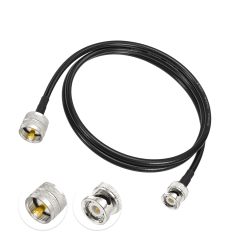 Eightwood UHF PL259 Male to BNC Male Cable RG58 Coax 3 Feet for CB Radio, Ham & Amateur Radio, SWR Meter