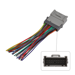 24 Pin Wire Harness Power Speaker Connector for Select 02-12 Buick Cadillac Chevrolet GMC Oldmobile Pontiac Hummer Saab Isuzu for Stereo Installation Downgrade or Upgrade Available