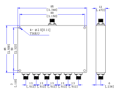 1100~1700 MHz SMA Female 6 Way Power Divider 50 Ohm Wide-Band Signal Splitter