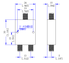 13750~14500 MHz SMA Female 2 Way Power Divider 50 Ohm Wide-Band Signal Splitter