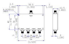 DC~7300 MHz SMA Female 4 Way Power Divider 50 Ohm Wide-Band Signal Splitter