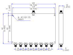 600~1000 MHz SMA Female 8 Way Power Divider 50 Ohm Wide-Band Signal Splitter