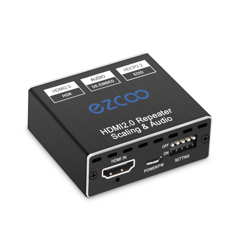 EZCOO 4K60 HDMI Audio Extractor with scaler and EDID setting