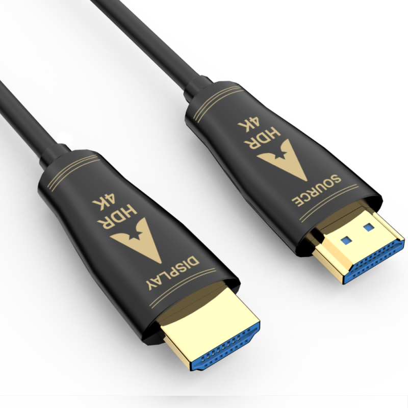 Fiber Optic HDMI Cable 30ft, eARC, HDR Dolby Vision and Atmos, HDCP2.2, Zinc Alloy Ultra Slim