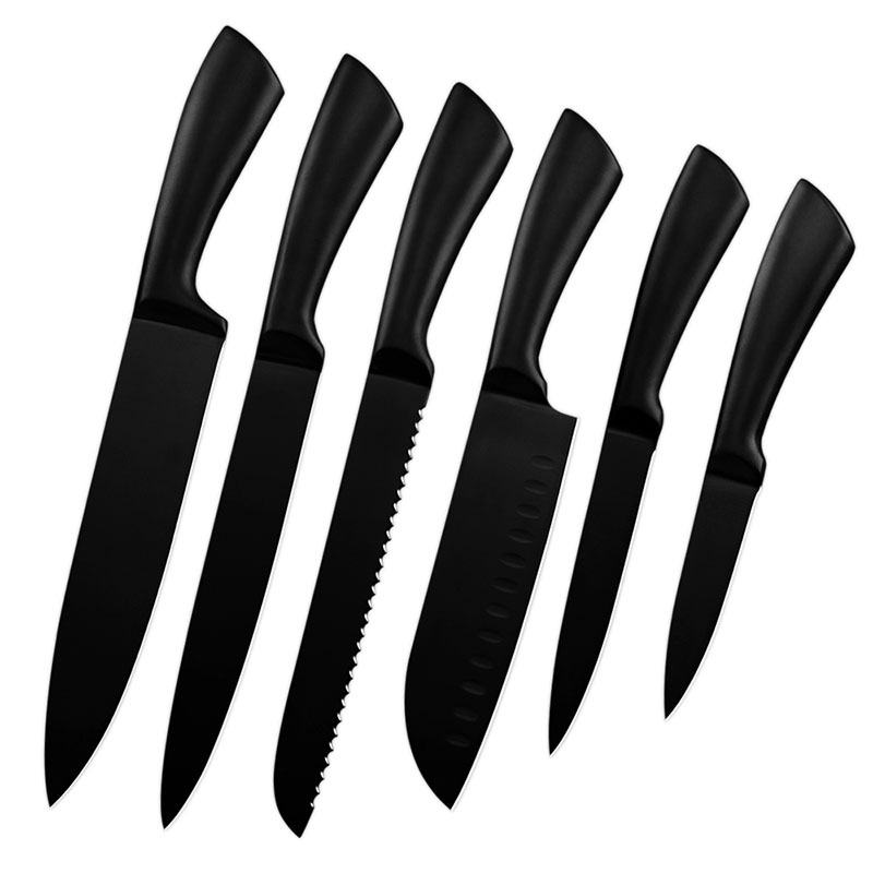 XYj High Carbon Stainless Steel Knife Set 6pcs best Kitchen Knives-8” Chef Knife, 8” Slicing Knife, 8” Bread Knife, 7”Santoku Knife, 5”Utility Knife,3