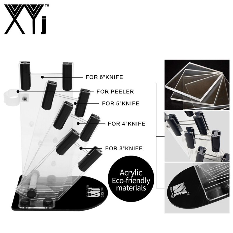XYj Kitchen Ceramic Knife Block Holder Universal Ceramic Knife Storage Stand