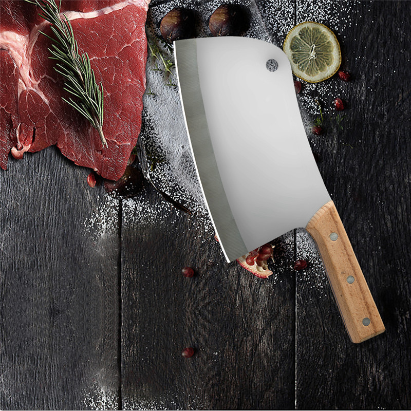 7.5 Inch Stainless Steel Meat Cleaver Vegetable Chopper With Broad Blade