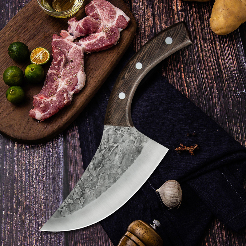 Xyj Full Tang 6 Inch Top Meat Hand Forged Chef Knives 50crmov15 Stainless Steel Hammer Finished Blade Outdoor Hunting Boning Knife