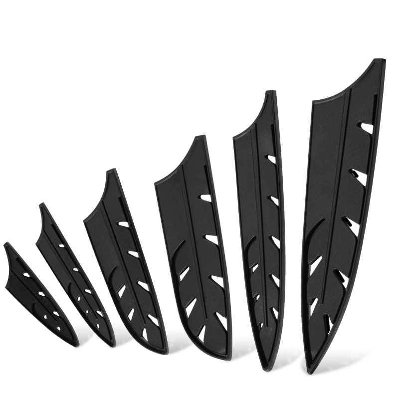 XYJ Edge Guards Set of 12 Knife Sheath for Stainless Steel Paring Santoku Utility Slicing Chef Knife Plastic Blade Protector(Knife Not Include)