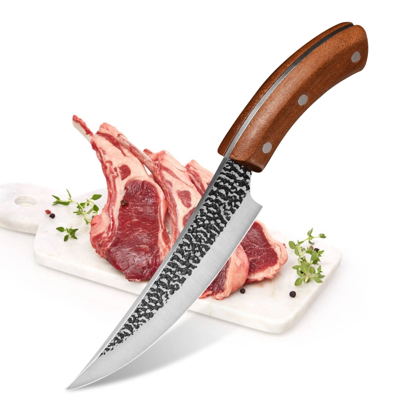 XYJ Full Tang 5 Inch Forged Sliced Boning Camping Serbian Knife Handmade Chef Kitchen Butcher Knife Slicing Cleaver