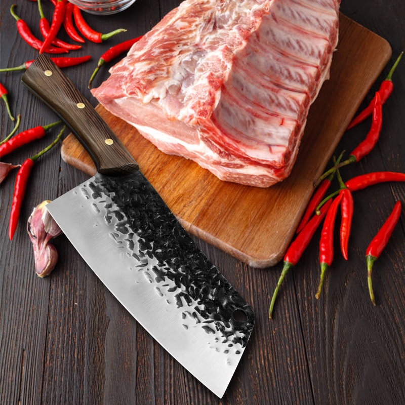 XYJ Full Tang Chef Knife 7.5 Inch Meat Cleaver Handmade Butcher Knives for Home Kitchen Restaurant or Camping