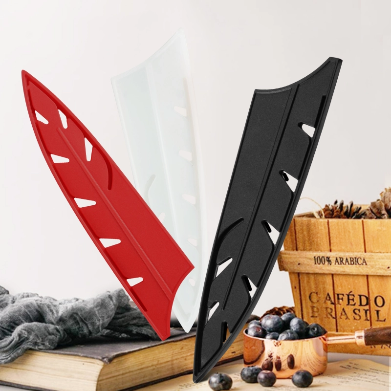 XYJ Knife Edge Guards 3 Pcs Set for 8 inch Chef Knife Blade Protector Knife Cover Knife Case Black White Red(Knife Not Included)