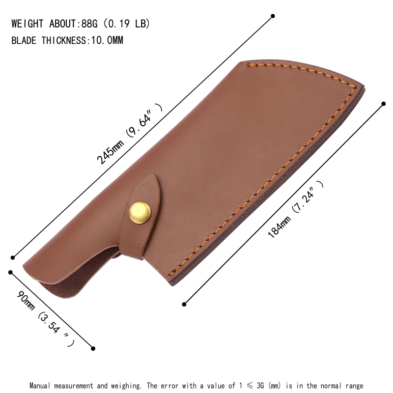 XYJ Leather Knife Sheath 7.5 inch Knife Sleeves with Belt Loop for Carrying Out(Knife Not Included)