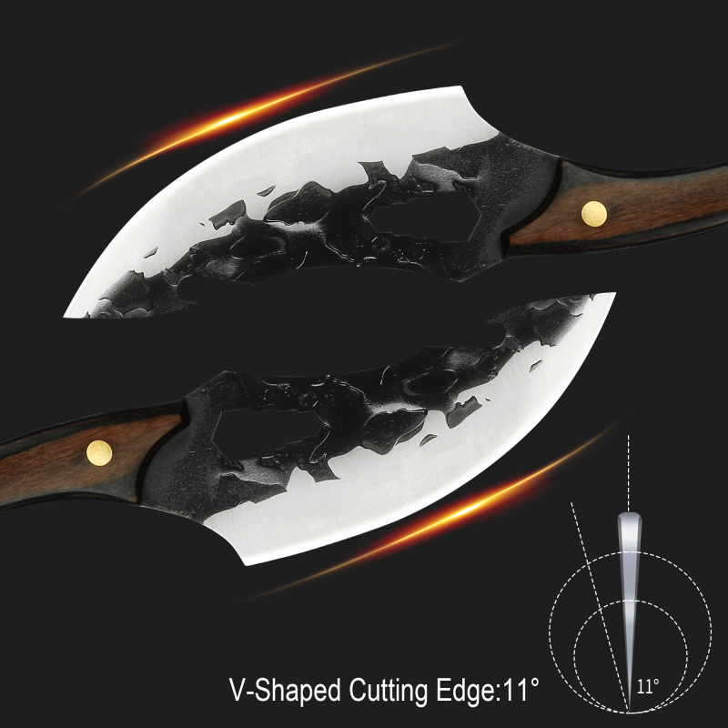 XYJ Full Tang 6.5 Inch Slice Knife Come With Sleeves Grindstone Mini Knife Stainless Steel Outdoor Cooking Knives