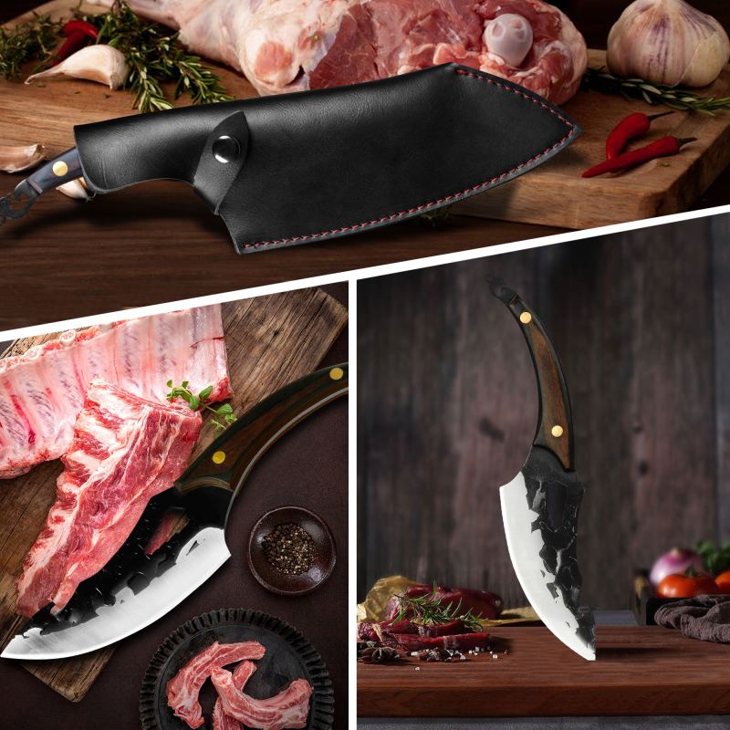 XYJ Full Tang 6.5 Inch Slice Knife Come With Sleeves Grindstone Mini Knife Stainless Steel Outdoor Cooking Knives