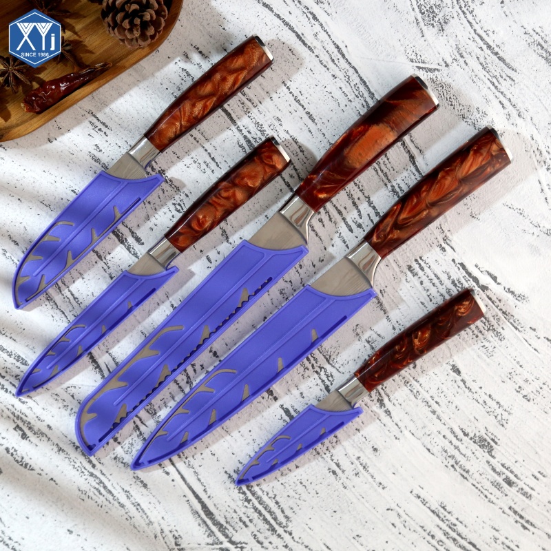 XYJ 9pcs Plastic Knife Covers or Sleeves,Universal Sheath,Blade Guards Protector for Paring Utility Santoku Nakiri Bread Chef Knives
