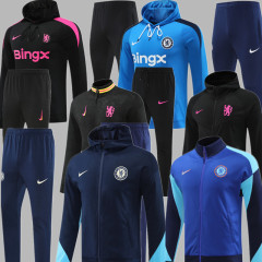 24 25 CHELSEA Soccer Jacket hooded suit PALMER JAMES ENZO FOFANA MUDRYK STERLING T SILVA Shirt NJACKSON CHILWELL BROJA NKUNKU GALLAGHER MADUEKE 2024 2025 Men set jogging uniforms