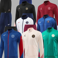 25 26 PSG Soccer Jacket suit Long zipper MBAPPE O DEMBELE HERNANDES KOLO MUANI BARCOLA HAKIMI 2024 2025 2026 Paris Men set jogging uniforms