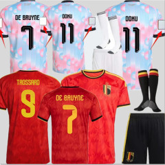 2026 Belgium Soccer Jerseys World Cup DE BRUYNE TIELEMANS TROSSARD CARRASCO LUKAKU ONANA CASTEELS BAKAYOKO BATSHUAYI CASTAGNE 2026 2027 Home Away Football shirt Men kit uniform