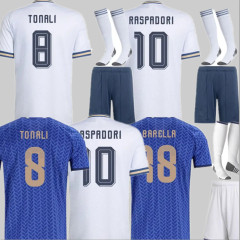 2026 Italy Soccer Jerseys World Cup BONUCCI JORGINHO INSIGNE VERRATTI CHIESA BARELLA SCAMACCA IMMOBILE shirt 2026 2027 Italyes Home Away Football Men kids kit uniform