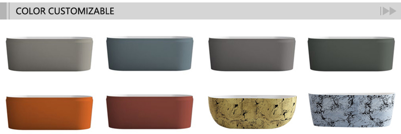 T&W Freestanding Acrylic Bathtub Color customization T&W Freestanding Acrylic Bathtub Color customization