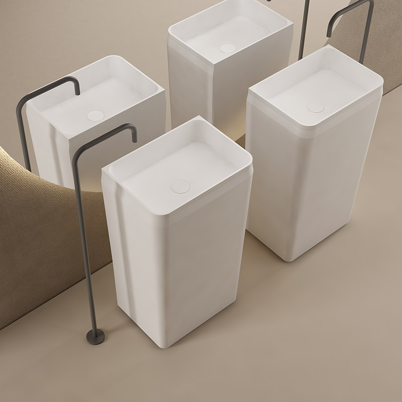Rectangle Freestanding Pedestal Sink Bathroom Wash Basin TW-8636Z Rectangle Freestanding Pedestal Sink Bathroom Wash Basin TW-8636Z