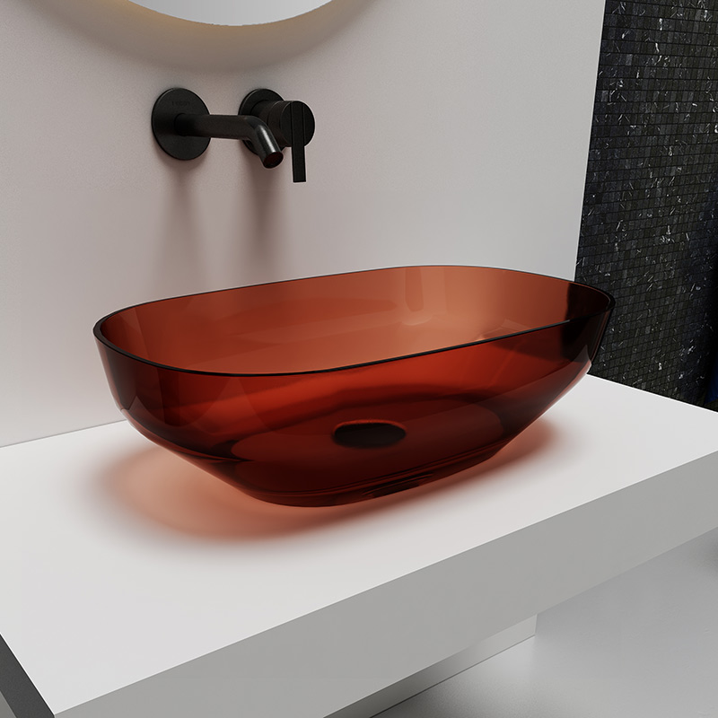 Above Counter Top Transparent Wash Sink XA-A103T Above Counter Top Transparent Wash Sink XA-A103T